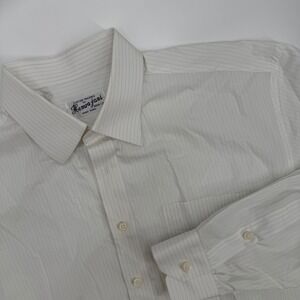 Custom Tailored Hemrajani Bros LTD Dress Shirt Mens‎ Striped Long Sleeve XXL
